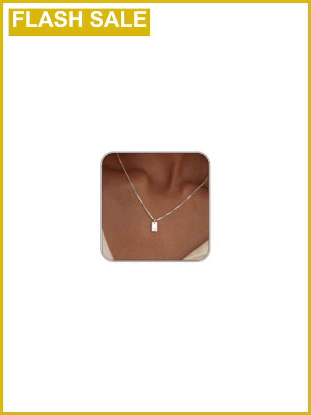 Silver Plated Initial Necklace Dainty Waterproof Pendant Personalized Gift